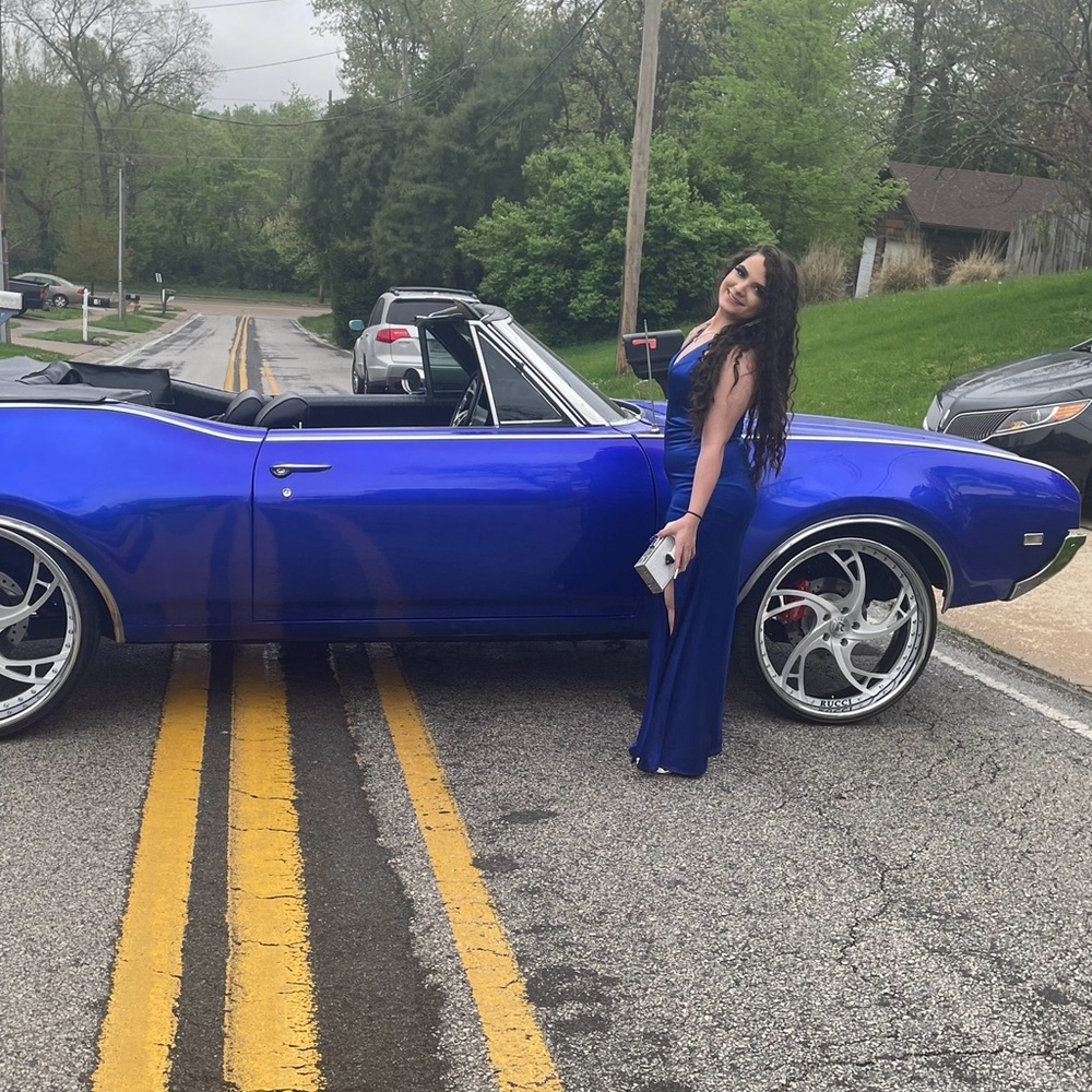 Stylish and elegant royal blue dress